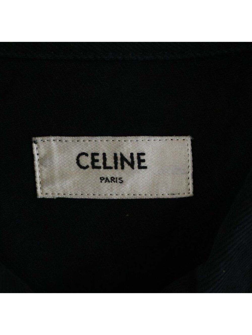 Celine Studded Decoration Cutoff Denim Vest Black - Picture 7 of 8